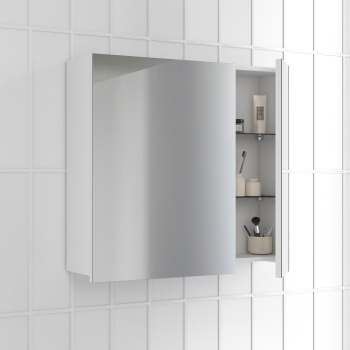 ARMOIRE DE TOILETTE NIKA BLANC 2PORTES 60CM