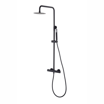IMEX - Ensembe barre de douche thermostatique Monza - Noir Mat