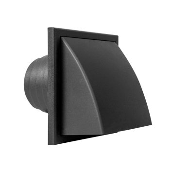 Grille de Hotte avec clapet Renson 741 Ø100-130 - Noir