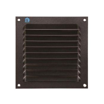 Grille estampée en aluminium Renson RAL 9005 Noir 150x150