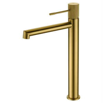 IMEX - Mitigeur Monocommande lavabo bec haut Line - Or brossé