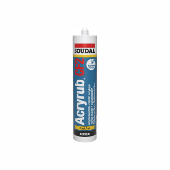 Soudal - Acryrub CF2 - Mastic acrylique - Blanc - 310ml