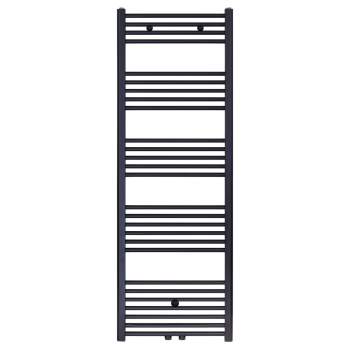 Radiateur sèche-serviette raccordement central noir H1600
