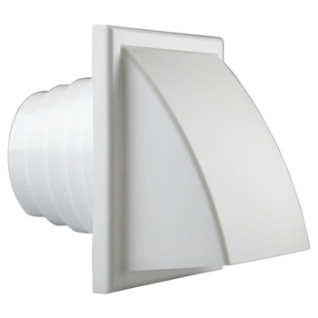 Grille de hotte avec 1 clapet Renson 741 Ø100-130MM - Blanc