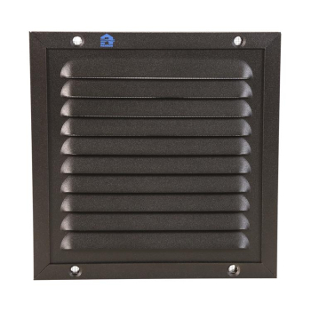 Grille estampée avec moustiquaire Renson 150x150mm Noir