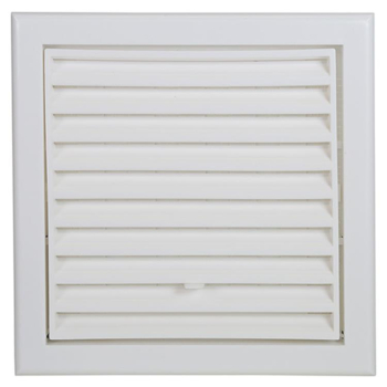 Grille réglable pvc avec moustiquaire 154x154mm - Blanc