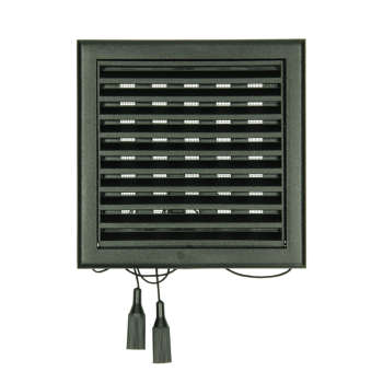 Grille réglable pvc avec moustiquaire 154X154mm - Noir