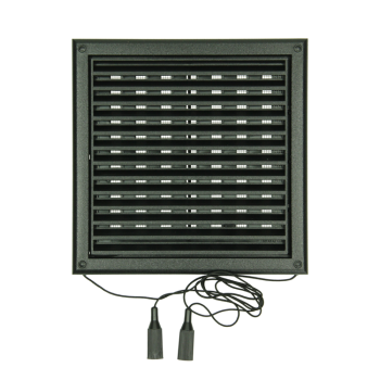 Grille réglable pvc avec moustiquaire 187x187mm - Noir