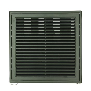 Grille réglable pvc avec moustiquaire 250x250mm - Noir