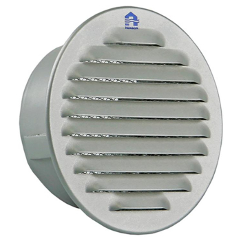 Grille Ronde à encastrer aluminium Renson 435/R RAL 9006 Ø 100MM