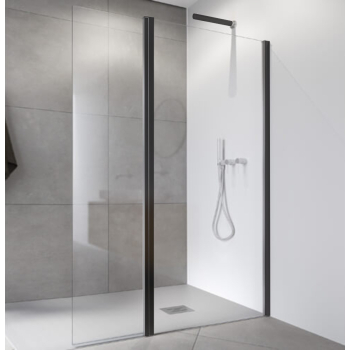 PAROI DE DOUCHE ITALIENNE HADA PLUS 240 NOIR PROFILTEK 80X35CM