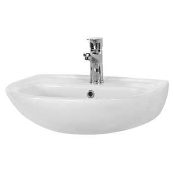 Lavabo avec plage de robinetterie 50x40 cm