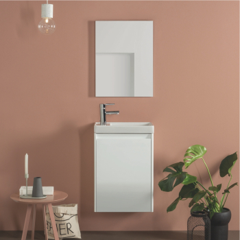 Pack meuble salle de bain 45cm Enjoy - Blanc Brillance