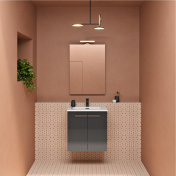 Meuble salle de bain Street pack 50 avec 2 portes anthracite