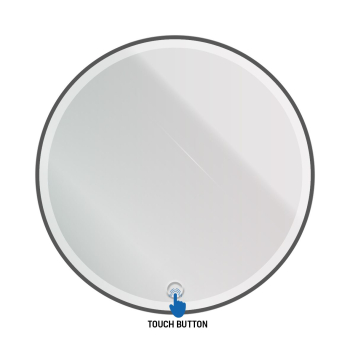 ALONI - Miroir Led rond Omega Ø80CM - Noir