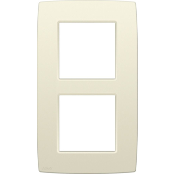Niko - Plaque de recouvrement double verticale crème - 76200