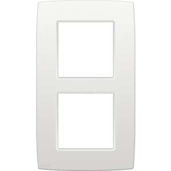 Niko - Plaque de recouvrement double verticale blanc - 76200