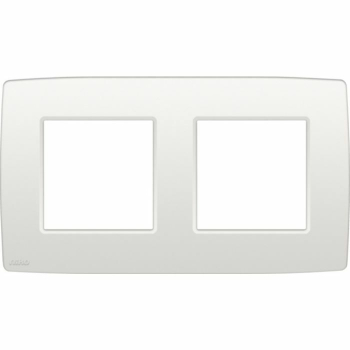 Niko - Plaque de recouvrement double horizontale blanc- 76200