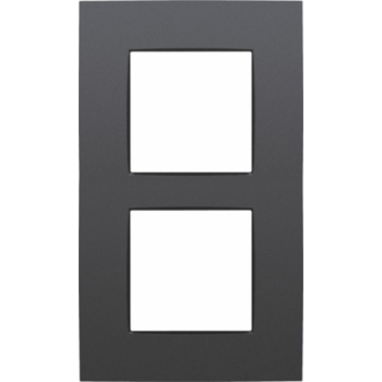 Niko - Plaque de recouvrement double verticale anthracite - 76200