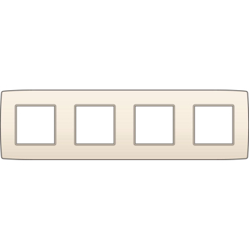 Niko - Plaque de recouvrement quadruple horizontale crème - 76400