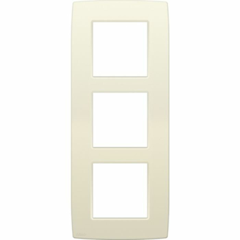 Niko - Plaque de recouvrement triple verticale crème - 76300