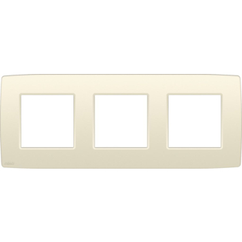 Niko - Plaque de recouvrement triple horizontal crème- 76700