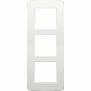 Niko - Plaque de recouvrement triple verticale blanc- 76300