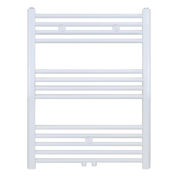 Radiateur sèche-serviette raccordement central blanc H800