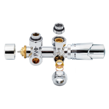 BELRAD - Vanne thermostatique radiateur d'angle équerre chrome