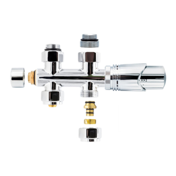 BELRAD - Vanne thermostatique radiateur droit M30 chrome